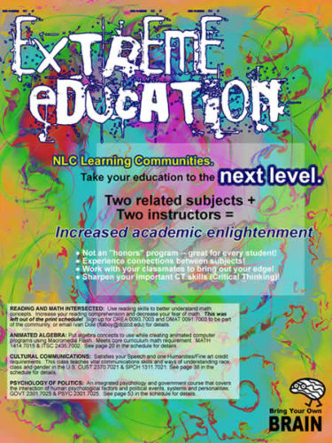 Flyer to advertise learning communities