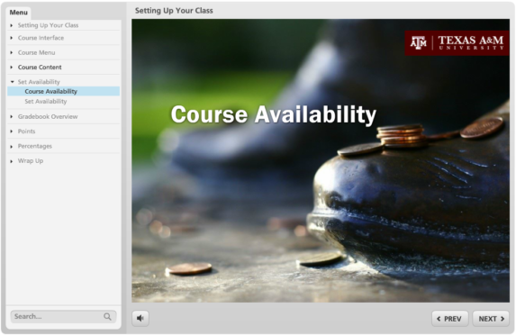 A Storyline module designed to help staff transition from Vista to Blackboard.