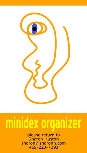 I tried to keep this cheerful guy on the top of my business-card-sized planner deck.